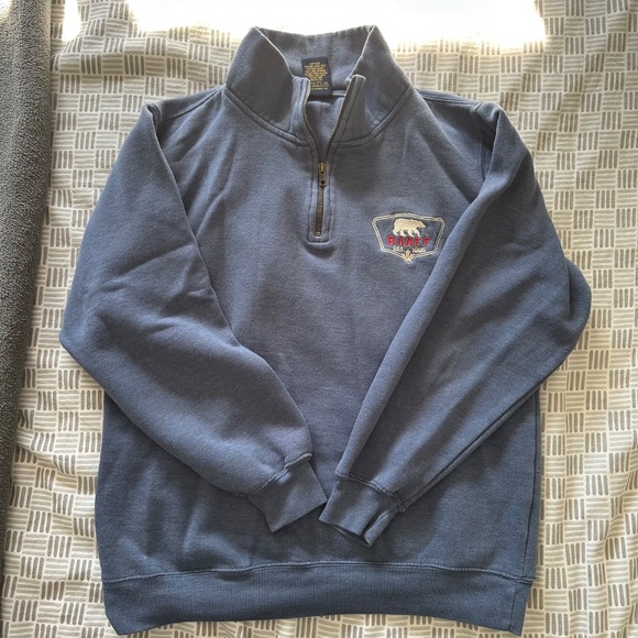 Coastal Culture | Banff Quarter Zip Coastal Culture Long Sleeve Sweatshirt Blue - Picture 7 of 11